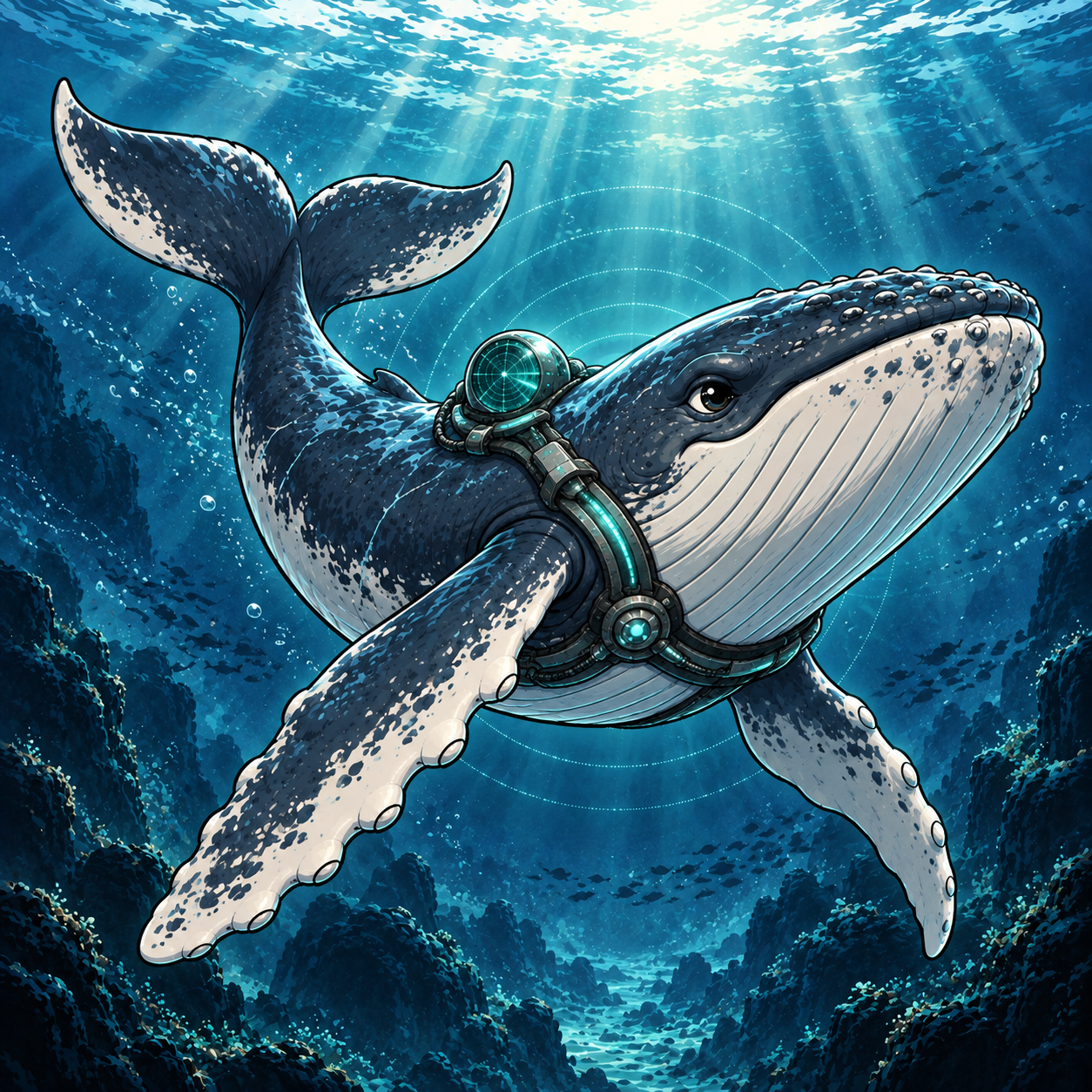Concept art for Deep Diver Whale